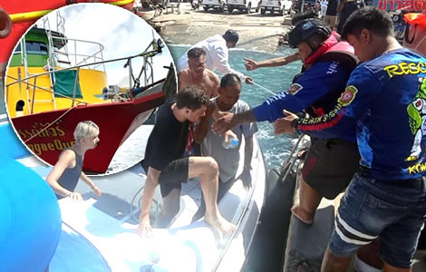 Fears for life of female foreign tourist on sunken boat