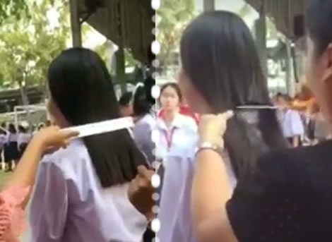 Thai Schoolgirl Porn - Thai teachers rule as 4th year teenage student has hair ...