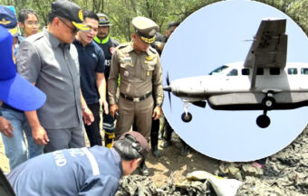 Horror plane crash in Chachoengsao saw Cessna passenger plane power into the ground at full throttle