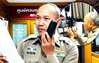 Call centre gangs caused a firestorm on Thursday at Nonthaburi Police Station as dozens lost money