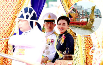 His Majesty the King praises Sunday’s exquisite Royal Barge ceremony along the Chao Phraya River in Bangkok